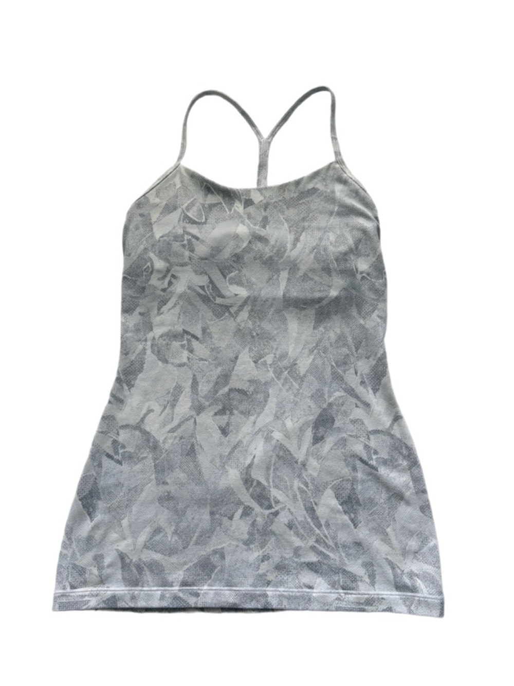 Lululemon Power Y Tank in Luon Spray Gray White Size 4